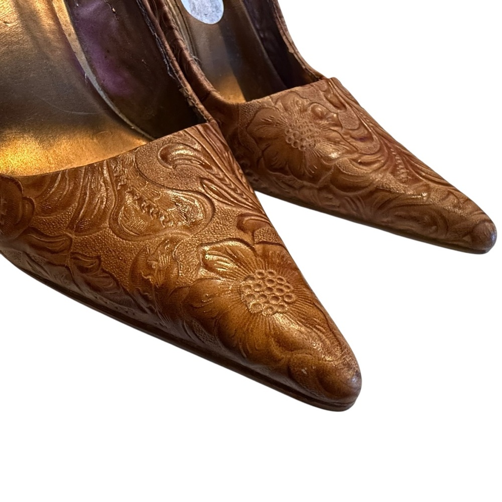 NINE WEST O-HEMLOCKD4 BROWN POINTY TOES LEATHER UPPERS. SIZE 8M. - Picture 5 of 9